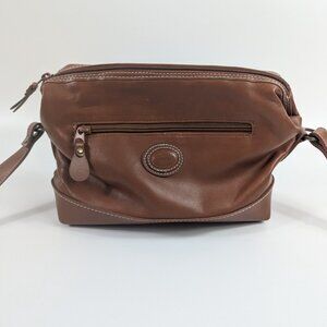 Vintage 90s Y2K Esprit Faux Leather Brown Purse Adjustable Shoulder Strap